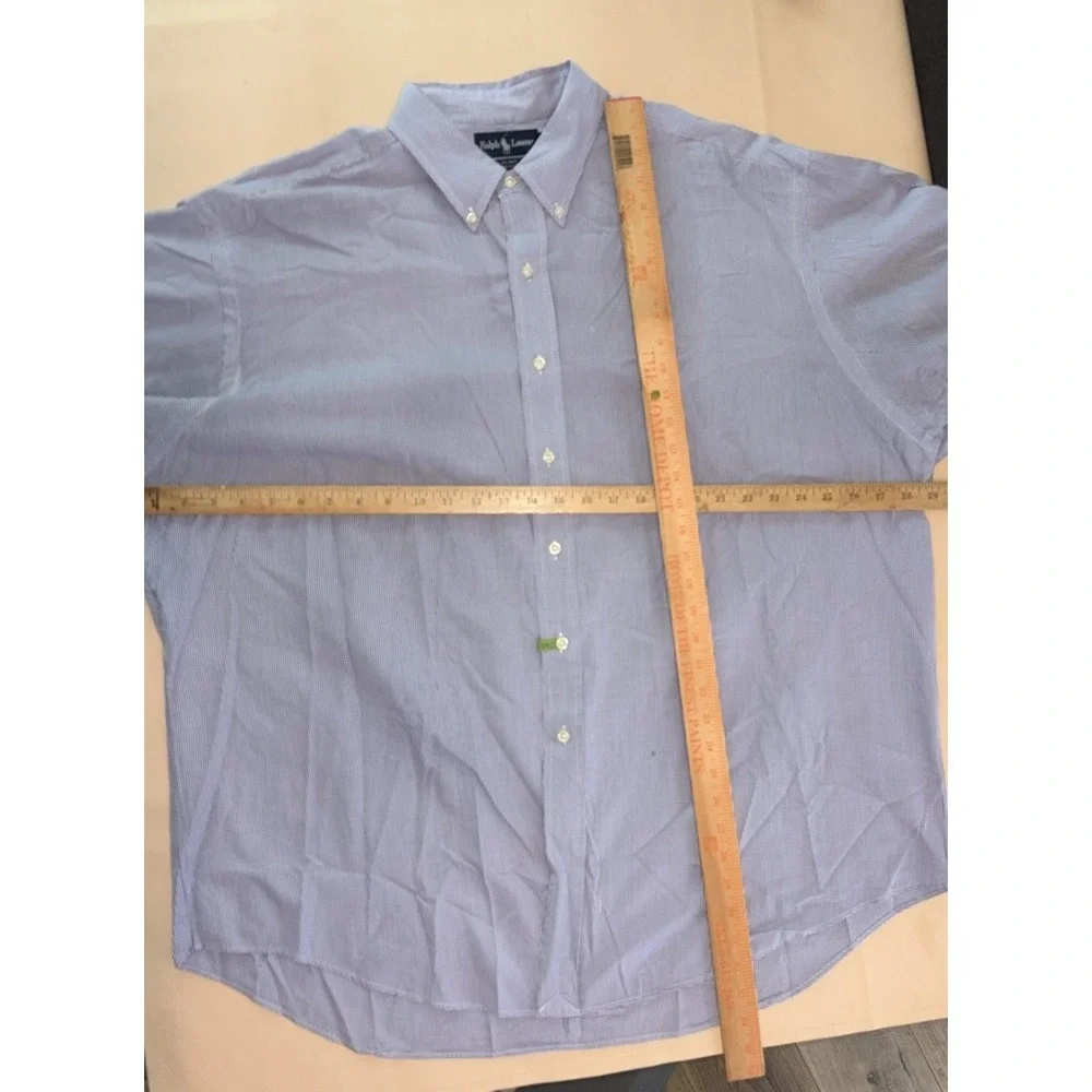 Polo Ralph Lauren Blake Periwinkle Plaid Button Down Mens XXL 2XL Long Sleeve